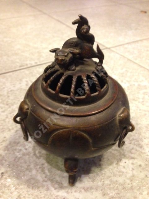 Bronzová čínska dózička - cca rok 1880